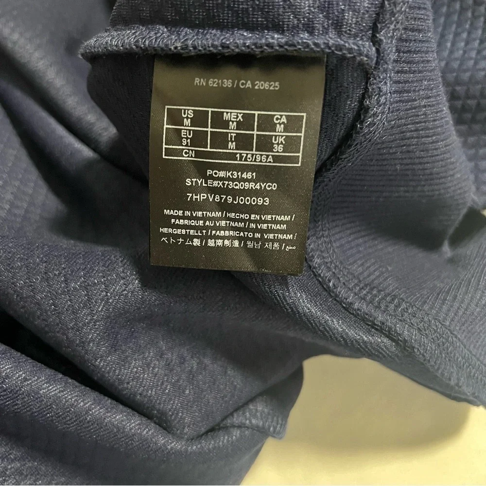 GUESS Men’s Medium Eric Jacquard Mock Full Zip Logo Jacket NWT Navy Everyday